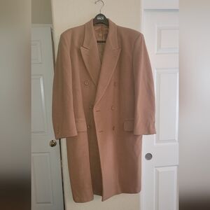 TODAYS MAN Wool & Cashmere Tan Coat Fabric Made In ITALY